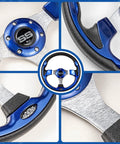 12.5 Inch Universal Golf Cart Steering Wheel Blue Dope Racing Style Fits EZGO TXT RXV Club Car DS Precedent Yamaha And Most Golf Carts With Adapter Not Included Sold Separately