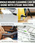 High Pressure Steam Cleaner 3000W Heavy Duty Portable Steamer With 3.5L Tank used for range hood, ground, car, and air conditioning cleaning.