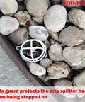 Straight Up Heavy Duty White Sprinkler Cage Guards Designed To Block Accidental Hits On Recessed Ceiling Pipes among rocks.
