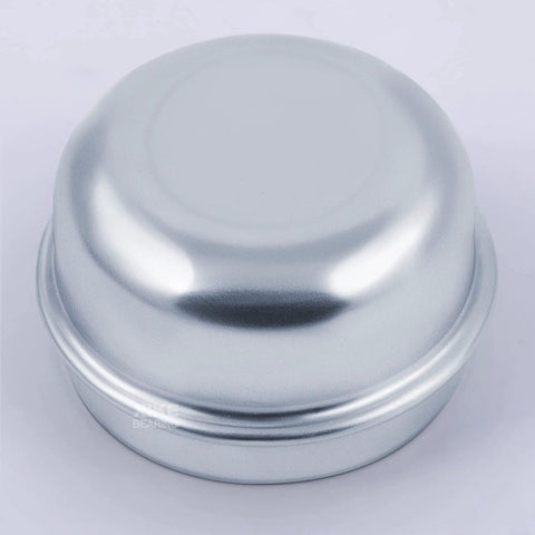Two Pack 1.78 Inch Outer Diameter Trailer Bearings Dust Cap Grease Cap With Galvanized Corrosion Resistant Finish on white backdrop