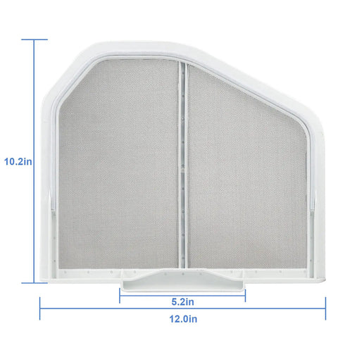 Stainless Steel Dryer Lint Filter Catcher Screen For Whirlpool Kenmore Maytag Replacement Part W10049360 8066170, front view
