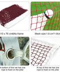 Replacement Badminton Net For Indoor And Outdoor Play 20 Feet By 2.5 Feet Durable Weather Resistant Mesh, red net details.