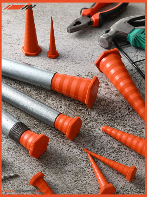 Hydraulic Oil Service Plugs Set Three Sizes Large Medium Small 35 Piece Orange Rubber Drip Proof Hose Plugs on Tools and Pipes