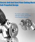 Electric drill nibbler sheet metal cutting tool attachment with adapter for cutting iron, steel, copper, aluminum and white sheet metal.