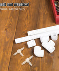 20 Pieces Plastic Reducing Tee Fittings Set, Leakproof No Fuss T Shaped Pipe Connectors, Easy Install, Stable Flow, Ideal For Chemical And Mechanical Industries, Multi Industry Pipe Adapters, white plastic tee fittings on wood