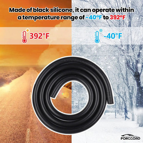 Automotive Vacuum Hose Kit With 6 Five Foot Hoses 64 Hose Connectors 24 Clamps Silicone Vacuum Tubing For Cars Temperature Range