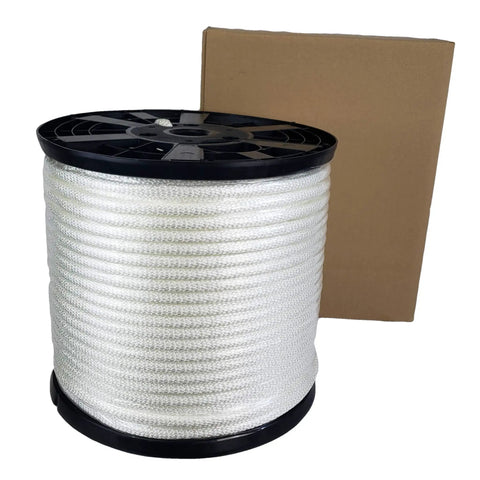 3/8 Inch Nylon Rope Solid Braid Utility Cord 250 Ft Dyeable Spool with UV and abrasion resistance, easy to knot