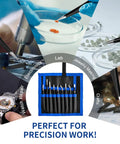 9 Piece ESD Precision Tweezers Set Anti Static Stainless Steel for Electronics Repair, Jewelry, Lab, and Crafts