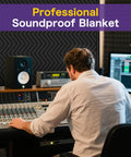 Badass Heavy Duty Extra Large Sound Dampening Blanket 2 Pack 96 By 80 Inches used in a studio setting for soundproofing.