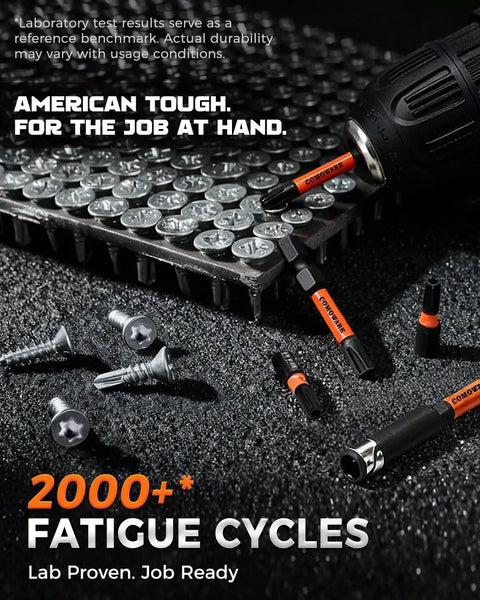 Impact Torx Bit Set, 27-Piece, S2 Steel, visible with drill in workshop setting, showcasing tamper-proof star bits.