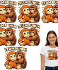 6 Pack Cute Babys Monkey DTF Transfers Pack For T Shirts And DIY Clothing Ready To Press Heat Transfer Stickers 7x7