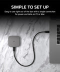 Blazing Fast USB4 Portable External Type-C SSD 2TB With 4000 MBps Read And 3600 MBps Write connected to laptop