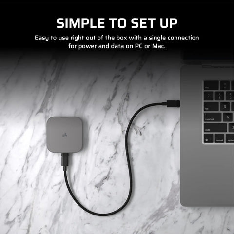 Blazing Fast USB4 Portable External Type-C SSD 2TB With 4000 MBps Read And 3600 MBps Write connected to laptop