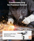 Beefed Up 130 Amp Spool Gun For Lincoln Magnum 100SG K2532-1 in use for precise aluminum welding, ergonomic handle shown.