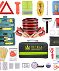 Roadside Emergency Kit For Cars With Jumper Cables Safety Hammer And Reflective Warning Triangle All In One Auto Vehicle Safety Essentials
