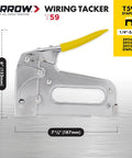Heavy Duty Staple Gun With Rear Load Magazine for Voice and Data Cables and Wiring, fits wires up to 5/16 inch diameter