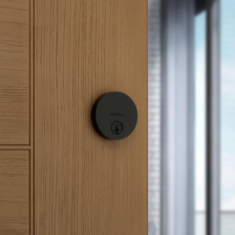 Uptown Matte Black Single Cylinder Deadbolt Lock For Exterior Front Doors With Keyed Entry And Pick Resistant SmartKey Rekey Security Plus Microban Protection Rock Solid Outdoor Use