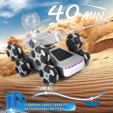 All Terrain One Sixteenth Scale Remote Control Car For Kids And Teens Eight Wheel Stunt Monster Truck Toy RC Car For Boys Ages Four Through Fourteen Plus Awesome Christmas Birthday Gift Durable Off Road Fun.