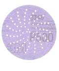 Cubitron II Hookit Clean Sanding Abrasive Disc 31465 For Automotive Sanding 3 Inch 500 Plus Grit with multi-hole pattern.