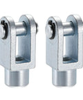 Air Cylinder Rod Clevis End Y Connector 60mm Length M12x1.25 Female Thread Alloy Pneumatic Fitting For 40mm Bore Cylinders Two Pack Easy Install And Durable Snug Fit, pair of alloy clevis ends