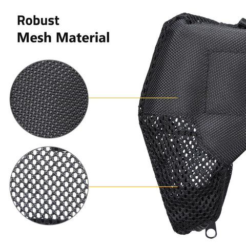 Close-up of Heat Resistant Brass Shell Catcher With Thick Nylon Shell Zipper Bottom Brass Collector material details