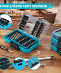 53 Piece Screwdriver Bit Set In A Tough Case With S2 Steel Bits And Magnetic Drive Guide Includes 1 2 And 3 Inch Long Bits For Drill Drivers Heavy Duty Fastening Kit