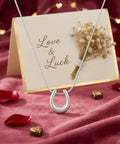 Lucky Horseshoe Necklace For Women With U Shape Pendant In Silver Tone Stainless Steel Hypoallergenic Adjustable Chain
