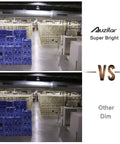 Comparison of 40W LED Corn Light Bulb 280W Equivalent 6500K Cool Daylight White in a warehouse vs dim lighting