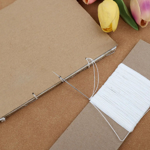 Linen Thread For Bookbinding And Sewing Signatures, Archival Quality, Unwaxed And Unbleached White, 50 Yards, 35 By 3 Gauge