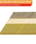 Pro Grade Smooth Shank Framing Nails Bulk Pack features high quality galvanized steel nails with strong rust resistance.