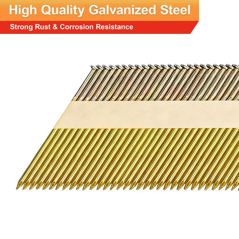 Pro Grade Smooth Shank Framing Nails Bulk Pack features high quality galvanized steel nails with strong rust resistance.
