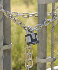 50mm Laminated Steel Padlock Kit Keyed Boron Steel Shackle Solid Steel Body Six Pack Weatherproof With Soft Touch TPE Cover