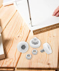 8 Pack 19mm Nylon Drawer Rollers With Ball Bearings And M6x1 Studs Sweet Replacement Wheels For Smooth Dead Quiet Gliding with hardware.