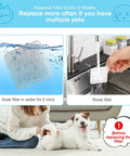 6 Pack Charcoal Replacement Filters For 0.5 1 2.5 4 Gal Gravity Waterer Cat Fountain And Dog Water Dispenser Filters in use