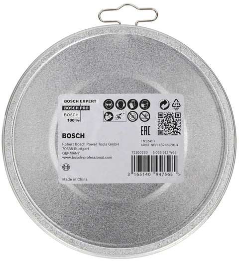 Back view of Pack Of 10 Pro Grade Straight Cutting Discs 115 Mm For Inox X Lock Bore 22.23 Mm 1 Mm Thick Standard Wheel