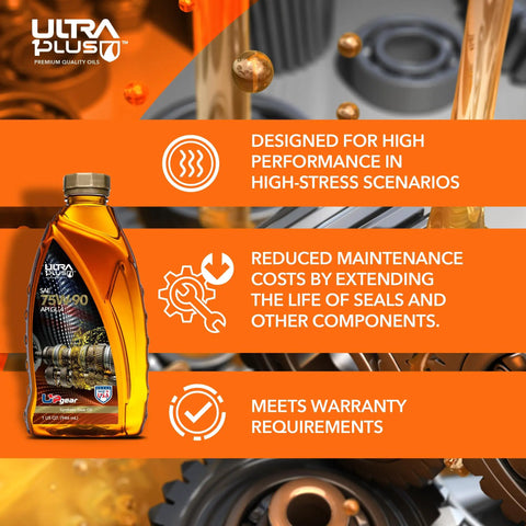 75W-90 Synthetic Gear Oil GL-4 For Manual Transmissions Transaxles And Limited Slip Differentials All Season Viscosity Stability