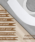 White Edge Banding One And A Half Inch By Twenty Five Feet Melamine Edge Banding with function descriptions on wood surface