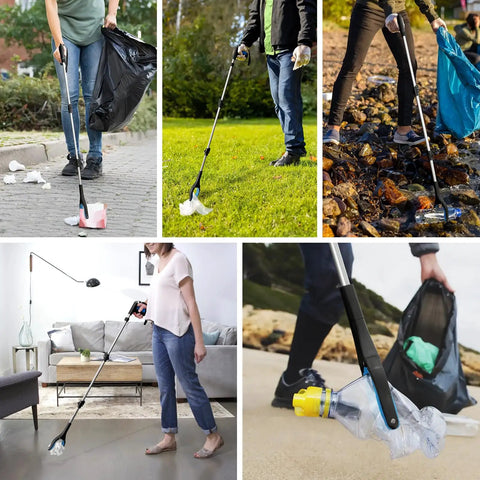 43 Inch Reacher Grabber Tool For Seniors And Cleanup Extra Long Trash Picker With Magnetic Claw Lightweight Aluminum Reach Assist Arm Extension For Grabbing Coins Trash Litter And Hard To Reach Items