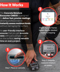 Non Destructive Digital Moisture Meter For Concrete And Wood With CMEX5, Instant Moisture Content And Relative Humidity Readings, Pin And RH Probes, Cool Quick Tool For Slabs, Flooring, Screeds, And Building Materials. Tramex CMEX5 on concrete