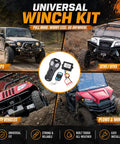12V 24V Wireless Winch Remote Control Kit Universal 5 Wire Controller Receiver For Truck ATV And SUV Winches Long Range Easy Install Rugged Durable Wireless System with receiver and remotes