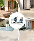 Heavy Duty Concrete Crack Filler Fast Drying Waterproof Sealant For Driveways Patios in various outdoor settings.