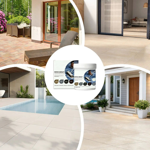 Heavy Duty Concrete Crack Filler Fast Drying Waterproof Sealant For Driveways Patios in various outdoor settings.