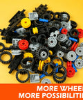 118 Piece Wheels And Axle Set For Building Blocks With Tires And Wheels Car Parts Compatible With Major Brand Bricks
