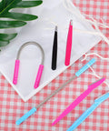 14 Piece Facial Hair Remover Set With Spring Epilators Eyebrow Razors And Tweezers Portable At Home Hair Removal Kit For Women.