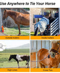 Safe Tie Ring For Horses, Humane Quick Release Tie Ring With Eye Bolt used in various horse tying scenarios