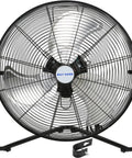 Heavy Duty 20 Inch High Velocity Floor Fan With 4650 CFM, Three Speeds, Metal Construction, Wall Mount System, front view