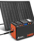 Lightweight Solar Generator 120W Peak Portable Power Station With 21W Foldable Solar Panel And 88.8Wh Battery, 110V AC Outlet