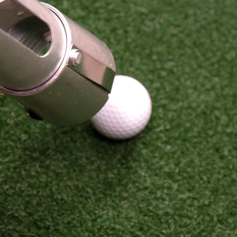 View of Shag Bag Golf Ball Shagger For Practice And Range Quick Ball Pickup Without Bending on green turf