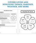 Interactive Notebooks For First Grade Kid Friendly Reproducible Workbook Covering Physical Space And Earth Science Plus Test Prep And Classroom Organization Resource For Hands On Learning diagram of five senses activity