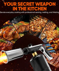 High Heat Propane Torch Gun With Adjustable Flame and Safety Lock for BBQ and Cooking